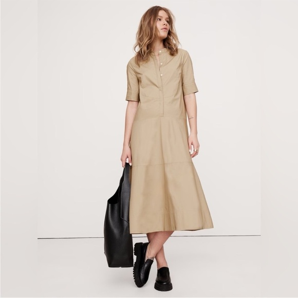 Banana Republic Dresses & Skirts - Banana Republic Khaki Midi Dress